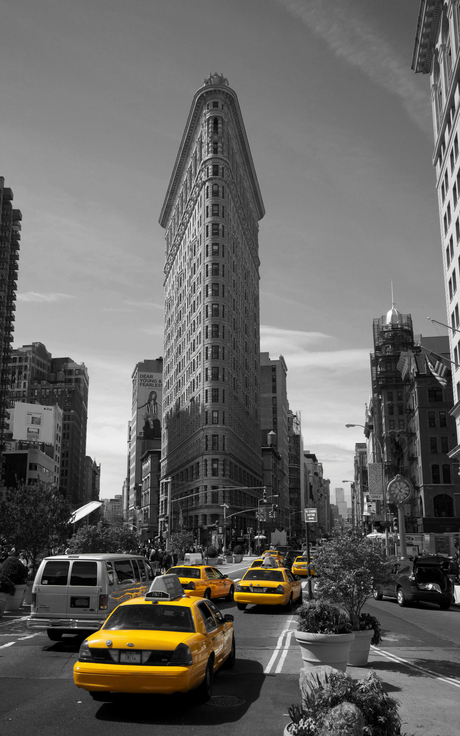 Yellow cabs @Flatiron Building NYC
