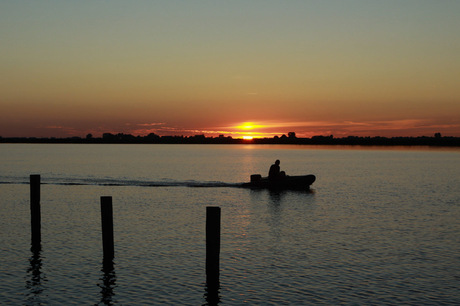 Zonsondergang bij Heeg