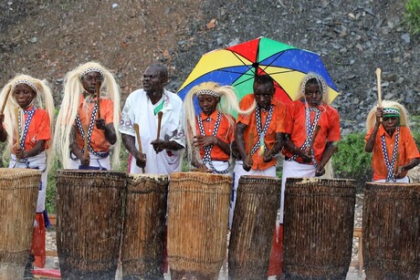 Tradtional drum in the rain