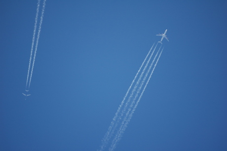 Druk verkeer in de lucht