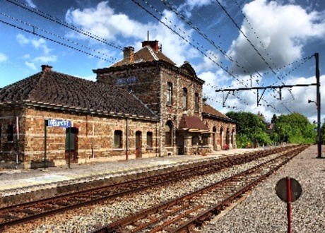 Station in Grupont (Belgie)