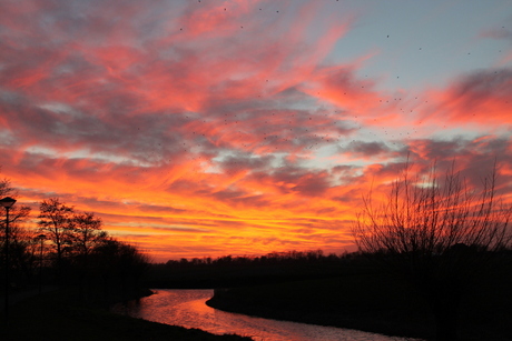 na zonsondergang