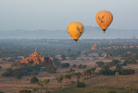 Luchtballonnen over Bagan