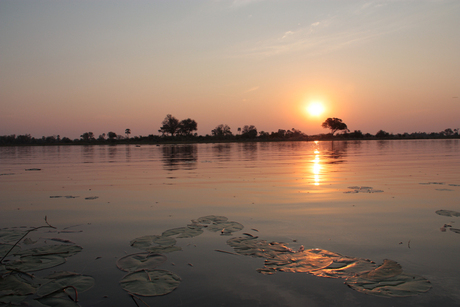 zonsondergang Botswana