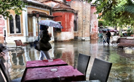 Regen in Venetië