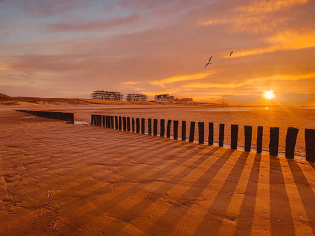 Zonsondergang op cadzand