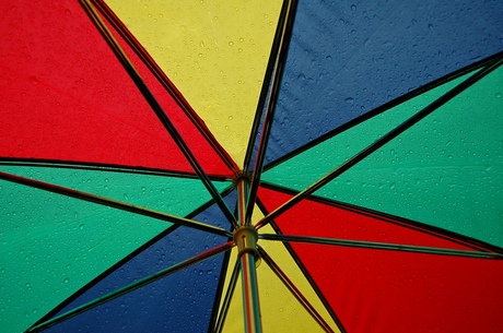 kleurige paraplu