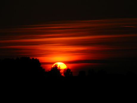 De zon vanavond