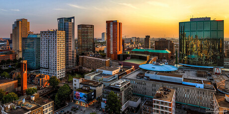 Sunset in Rotterdam