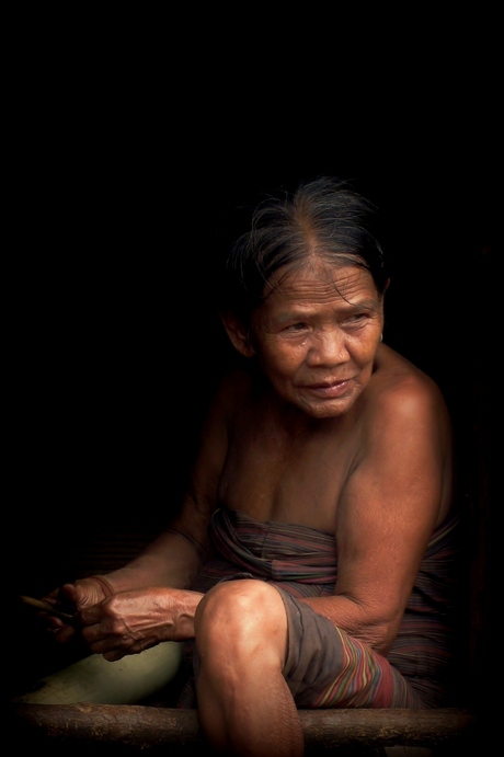 Karenvrouw in Laos