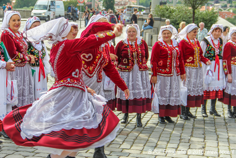 Dansers in Praag Tsjechie