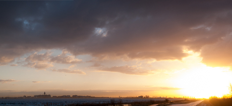 Zonsopkomst in de polder