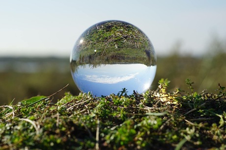 De natuur in een glazen bol