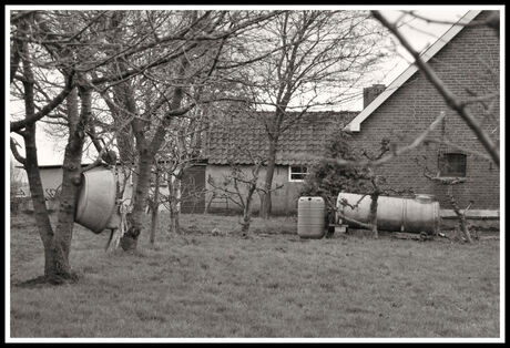 Boerderij in zwart/wit