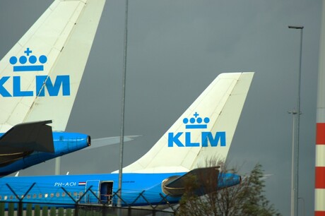 klm vliegtuigen bij schiphol