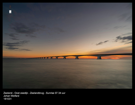 Zeeland-Oost zeedijk-Zeelandbrug-Sunrise 07.34 uur