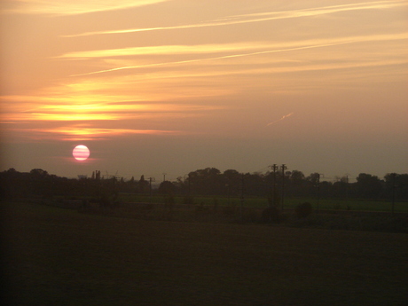 zonsondergang vanop de TGV