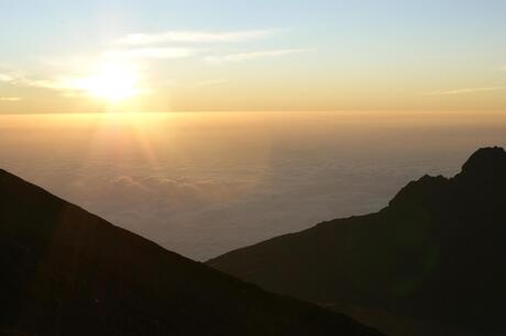 Sunrise at Kilimanjaro summit