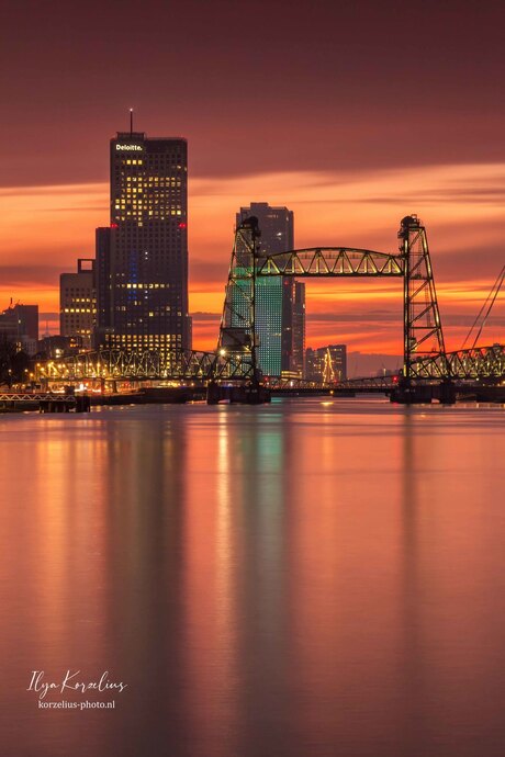 Sunset in Rotterdam
