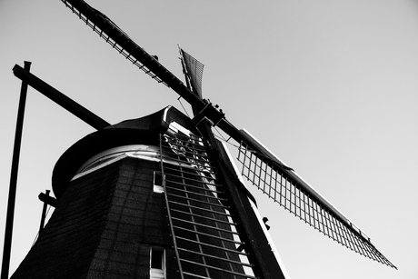 Molen in zwart-wit