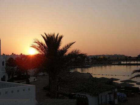 zonsondergang in Egypte