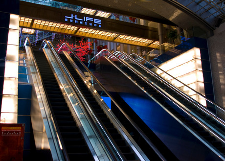 Roltrappen in de Jin Mao Tower