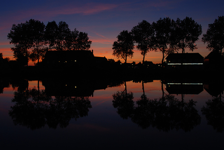 Zonsondergang in 't Zand (NH)