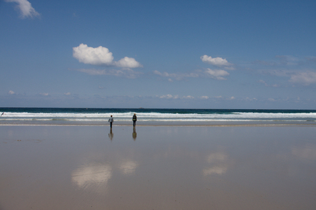 Spiegeltje, spiegeltje in het strand