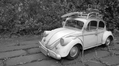 *Black and white VW*