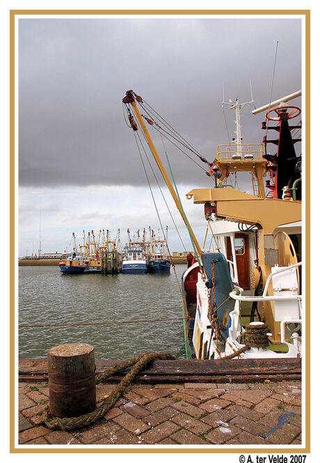 Vissersboot in Lauwersoog