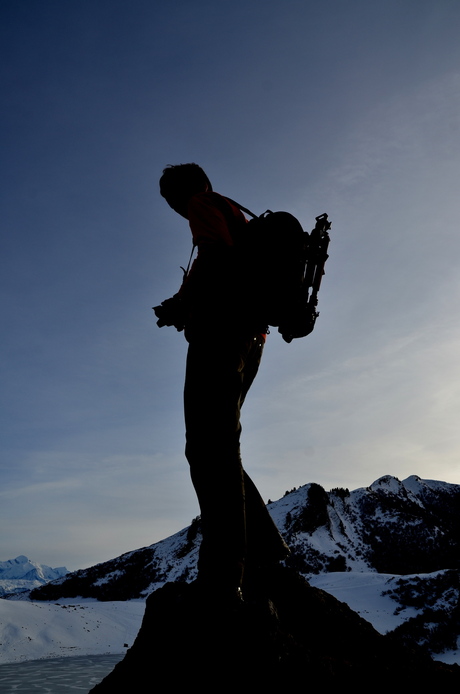 Silhouette of a photographer