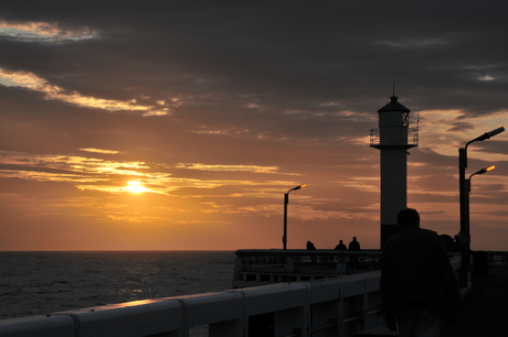 zonsondergang in Nieuwpoort