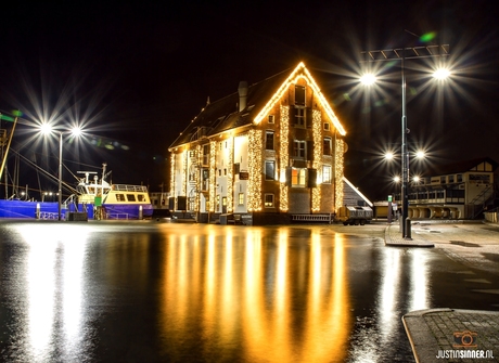 Haven van Oudeschild op Texel bij nacht ;)