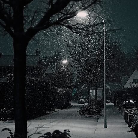 Winter bij nacht