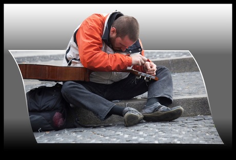 Muzikant op de Dam