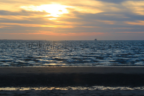 Zonsondergang op het Quackstrand