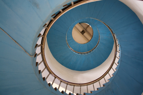 Blue stairs