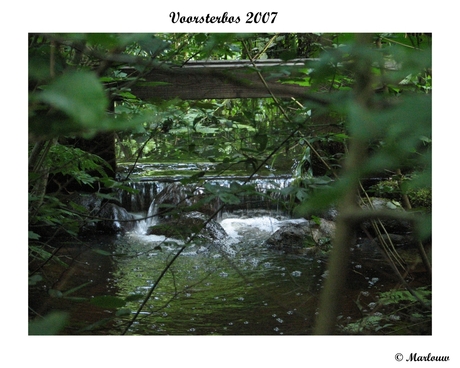 Watervalletje in het Voorsterbos