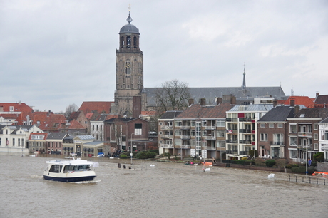 Deventer bij hoog water