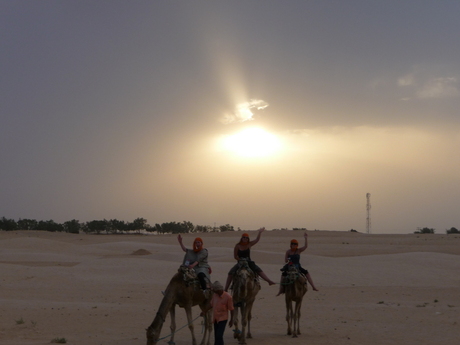 zonsondergang in de woestijn