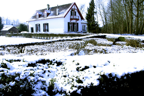 Sneeuw landschap bewerkt