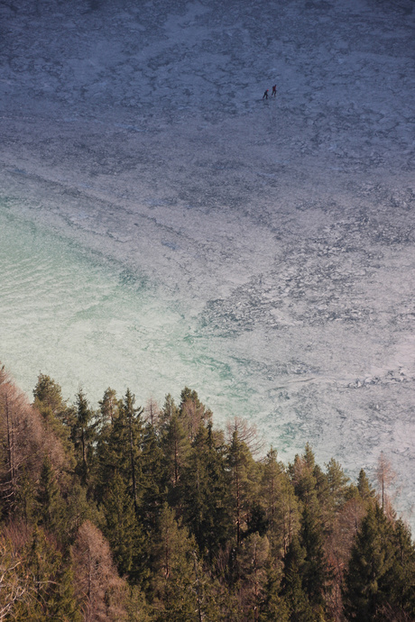 Weissensee - schaatsers