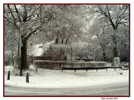 "De Kroezenhof in winterse sfeer.