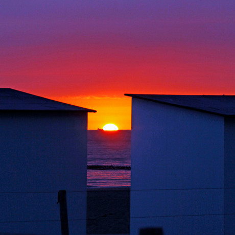 Strandhuis sunset