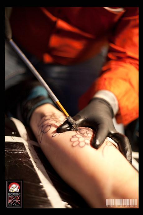 Traditional Tebori Tattoo Session