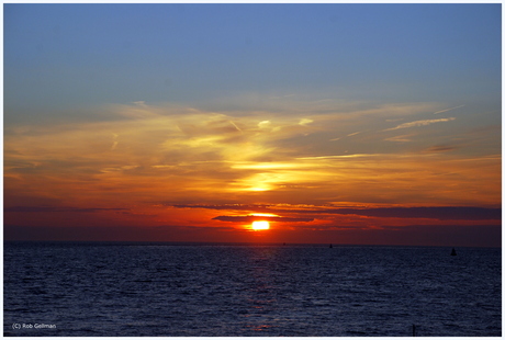 Zonsondergang bij Vlissingen