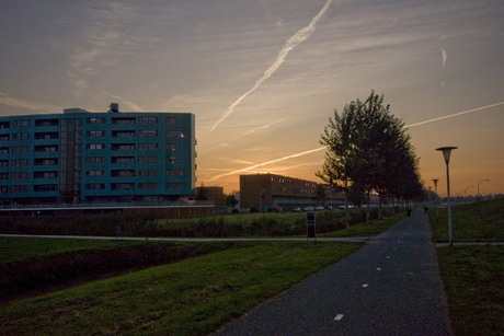 Zonsondergang over Stadshagen