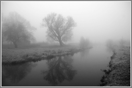 Foggy river