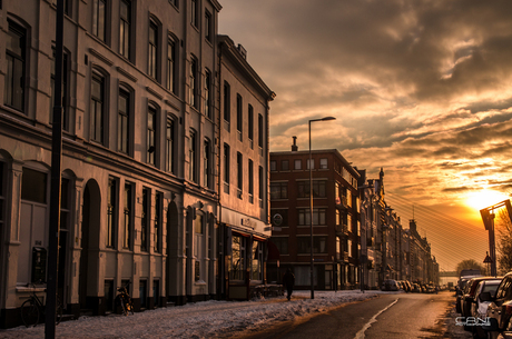 Noordereiland in vuur en vlam