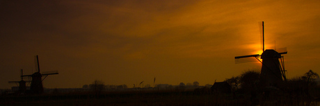 Panorama Kinderdijk @ Sunset